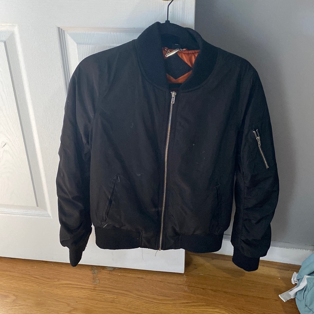 Black bomber jacket